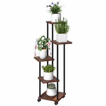 Flower stand Outsunny 59x59x110cm., brown/black