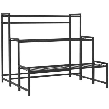Flower stand Outsunny 75x70x66cm., black