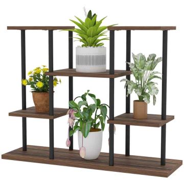 Flower stand Outsunny 80x24x61.5cm., brown/black