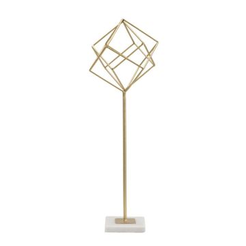 Geometric decorative sculpture, 16 × 52.5 × 18 cm