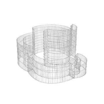 Snail-shaped gabion 110x110x60cm. GGB562, silver color