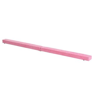 Gymnastics balance beam Homcom 210x10x6.5cm., pink