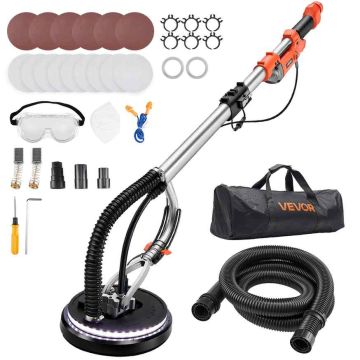 Szlifierka do płyt gipsowo-kartonowych VEVOR DMJ-700A-1FT, 1010 W, 15 tarcz, 1575 × 255 × 290 mm