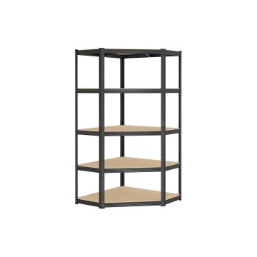 Półka magazynowa 90x90x180cm, czarno-jasnobrązowa
