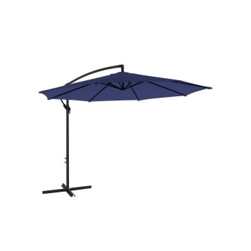 Parasol wspornikowy Ø 300 cm, ciemnoniebieski