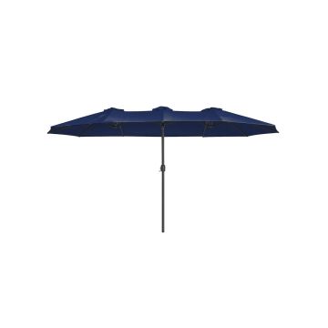 Parasol ogrodowy 245x460x270cm, czarno-granatowy