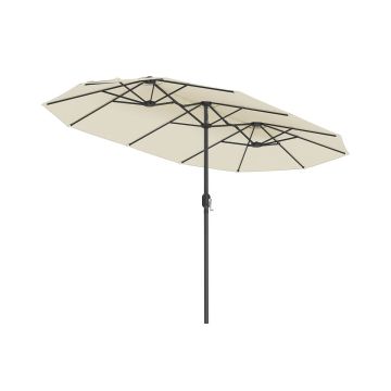 Parasol ogrodowy 200x394cm, beżowo-czarny