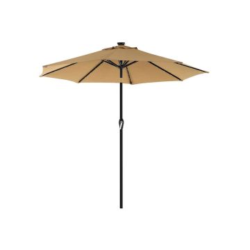 Parasol Ø 270 cm z oświetleniem solarnym LED