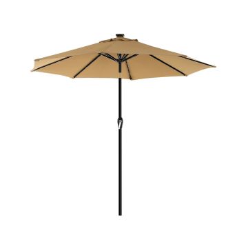 Parasol ogrodowy 270x240cm, beżowo-czarny