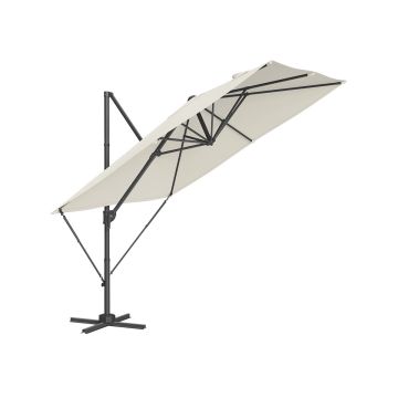 Parasol ogrodowy 270x270cm, beżowo-czarny