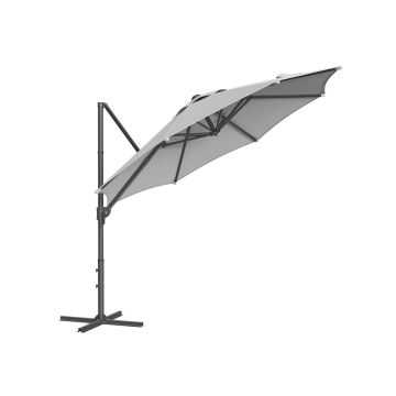 Parasol ogrodowy 300x300cm, szaro-czarny