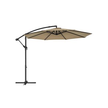Parasol ogrodowy 300x300cm, beżowo-czarny