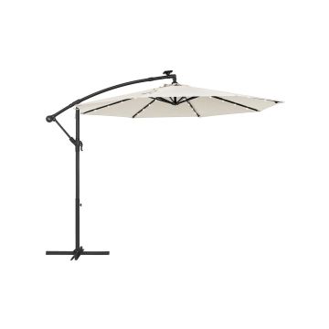 Parasol ogrodowy 300x300cm, beżowo-czarny