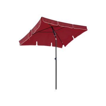Parasol ogrodowy 200 × 125 cm, czerwony