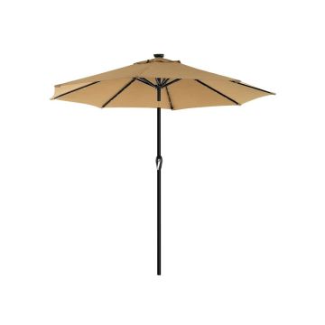 Parasol Ø 300 cm z oświetleniem solarnym LED