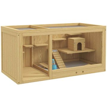 Rodent cage PawHut 100x50x50cm., light brown