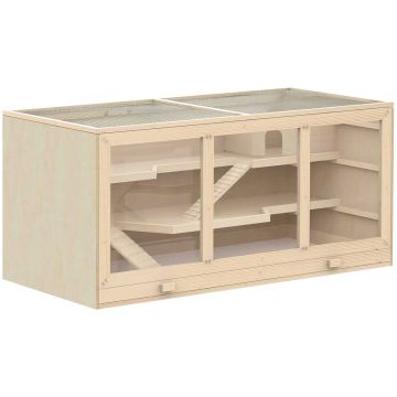 Rodent cage PawHut 115x57x55cm., light brown