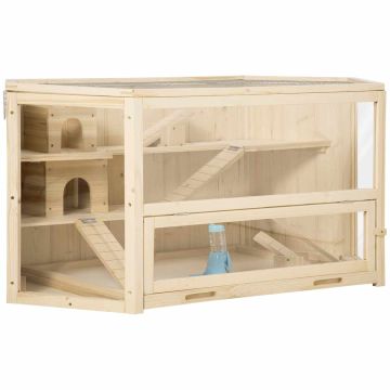 Rodent cage PawHut 115x60x55cm., light brown