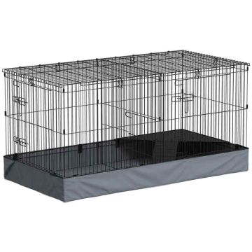 Rodent cage PawHut 121x61x61cm., dark gray/black