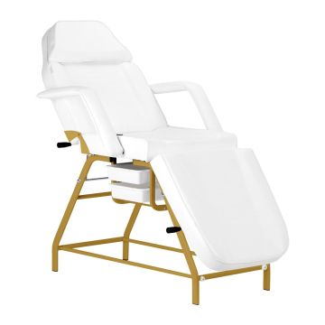 Beauty chair 557G, 2 pull-out trays, White