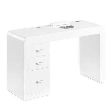 Beauty table ActiveShop 312, left, with integrated vacuum cleaner, 3 drawers