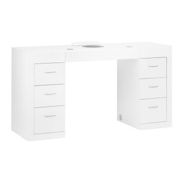 Beauty table ACTIVESHOP 324, With built-in 24 W vacuum cleaner, White