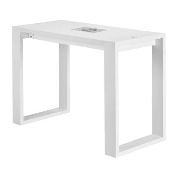 Beauty table G031, with built-in vacuum cleaner Momo S-41, White