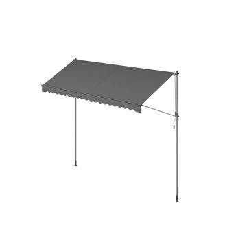 Markiza 120x400x300cm, ciemnoszara