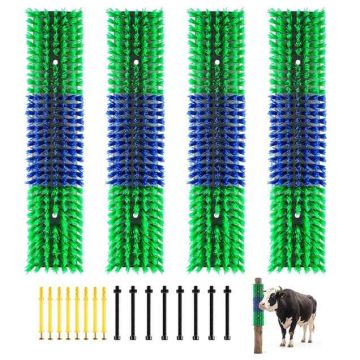 Animal scratching brushes VEVOR FL-CBD002, 4 pcs, Green/blue/black, 430 × 100 × 80 mm
