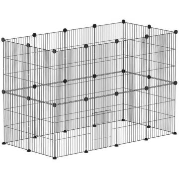 Animal enclosure PawHut 120x60x80cm., black