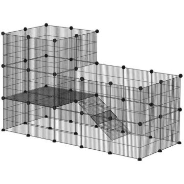 Animal enclosure PawHut 140x70x105cm., black
