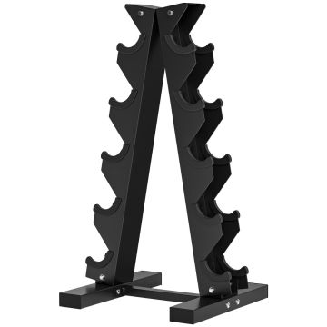 Dumbbell rack, 10 dumbbells, Black, 35 × 66 × 33 cm