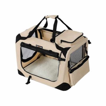 Torba transportowa dla zwierząt, rozmiar XL, beżowa