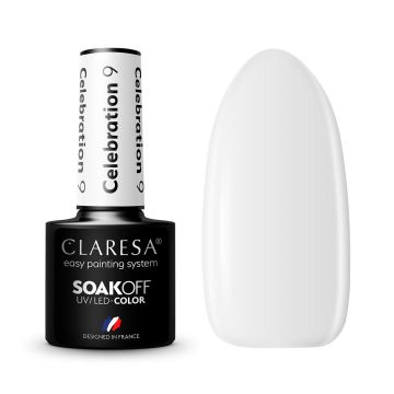 Hybrid nail polish CLARESA CELEBRATION 9, White