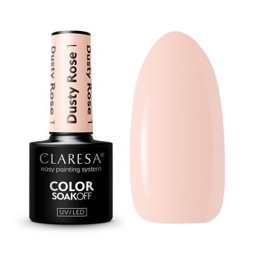 Гибридный лак для ногтей CLARESA DUSTY ROSE 1, Розовый