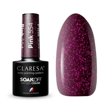 Гибридный лак для ногтей CLARESA PINK 554
