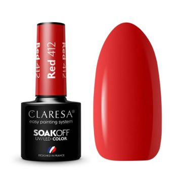 Гибридный лак для ногтей CLARESA RED 412