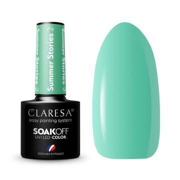 Гибридный лак CLARESA Summer Stories 2, Зелёный