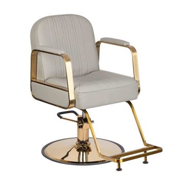 Hydraulic barber chair Gabbiano Acri, Sand/gold