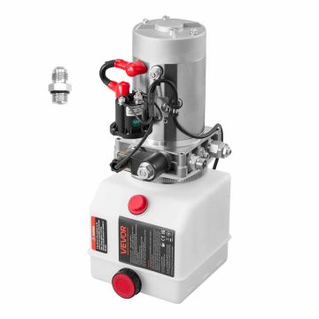 Hydraulic power pack VEVOR TDDC12V-1.6KW-D-4L, single-acting, 4 l, 418 × 210 × 190 mm