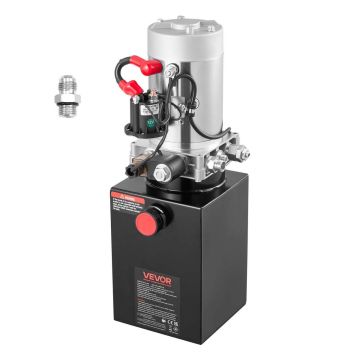 Hydraulic power pack VEVOR TDDC12V-1.6KW-D-6L, single-acting, 6 l, 500 × 170 × 190 mm