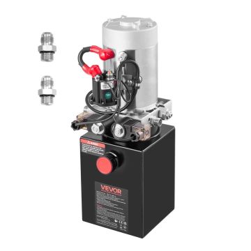 Agregat hydrauliczny VEVOR TDDC12V-1.6KW-S-4L, dwustronnego działania, 44,5 × 18,5 × 17,5 cm