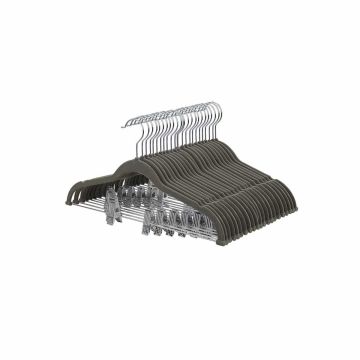 Set of trousers hangers, 12 pcs., grey
