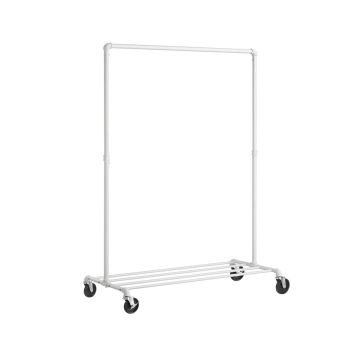 Clothes rack on wheels, white