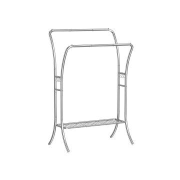 Clothes rack 46x100x155cm., silver color
