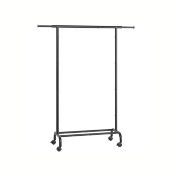 Clothes rack on wheels 40x120x156cm., black