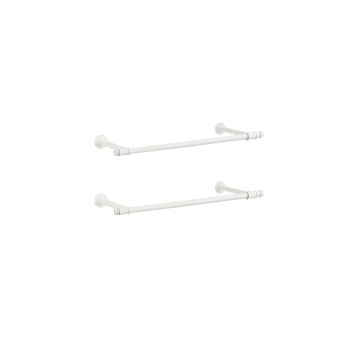 Set of 2 wall-mounted clothes hangers 30x84x7cm., white