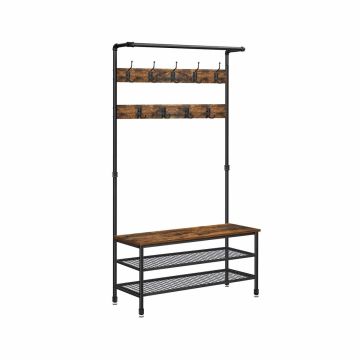 Outerwear rack on wheels HSR47BX, brown/black
