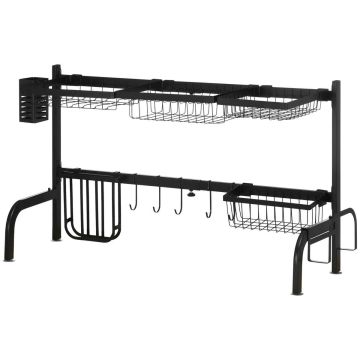Dish drying rack Homcom 93x30x52cm., black