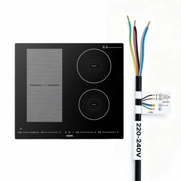 Płyta indukcyjna VEVOR SK-72IHB4S9M, 4 pola grzejne, 59 × 52 × 6 cm